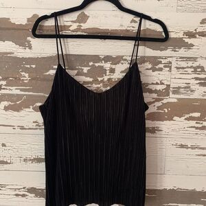 NWT H&M Black Pleated Cami Sz M